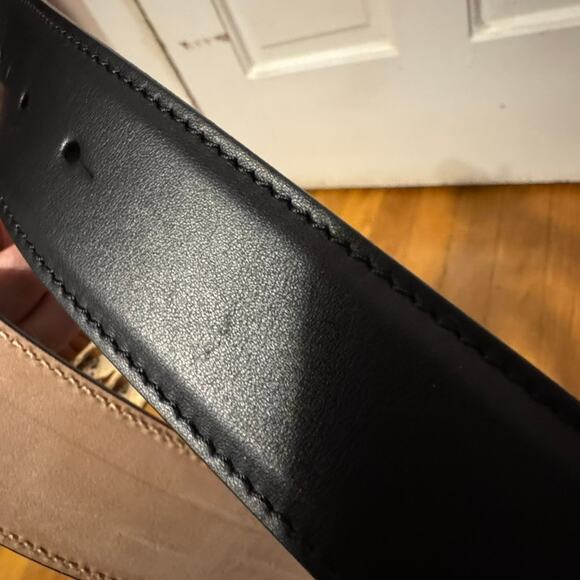 Khaite Julius Medium Patent Leather Belt Black Gold Size 75 main image 11